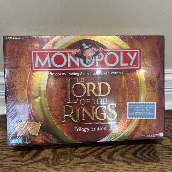 Hasbro Parker Brothers Monopoly, The Lord of the Rings, Trilogy Edition. 2003 - Picture 1 of 3